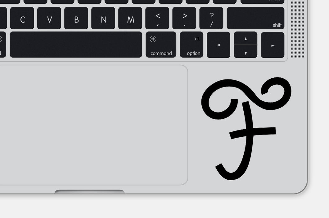 Letter F Sticker - italic