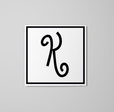 Letter K Sticker - italic
