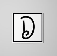 Load image into Gallery viewer, Letter D Sticker - italic