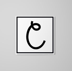 Letter C Sticker - italic