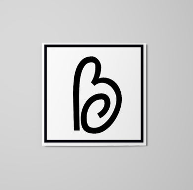 Letter B Sticker - italic