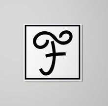 Load image into Gallery viewer, Letter F Sticker - italic