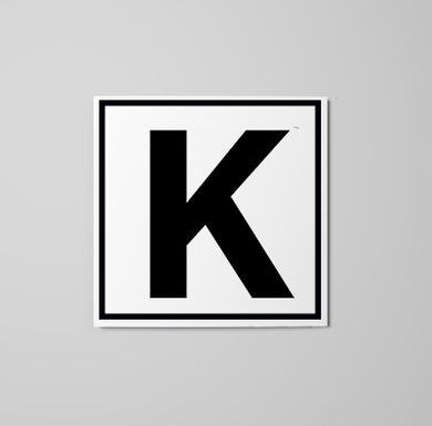 Letter K Sticker