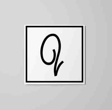 Letter Q Sticker - italic