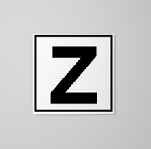Load image into Gallery viewer, Letter Z Sticker