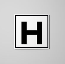 Load image into Gallery viewer, Letter H Sticker