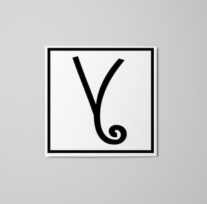 Letter Y Sticker - italic