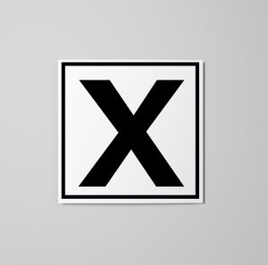 Letter X Sticker
