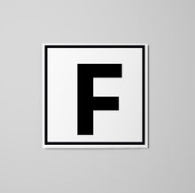 Load image into Gallery viewer, Letter F Sticker