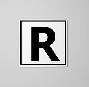 Letter R Sticker