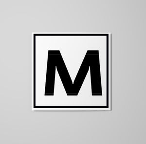 Letter M Sticker