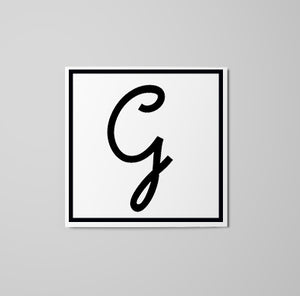 Letter G Sticker - italic