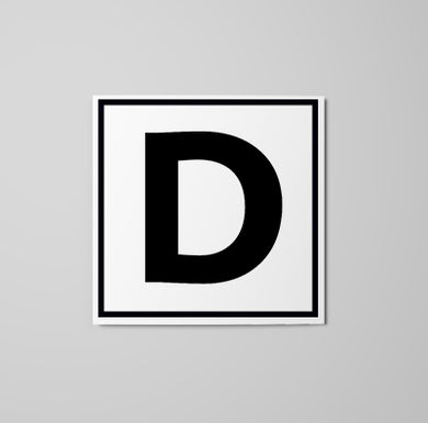 Letter D Sticker